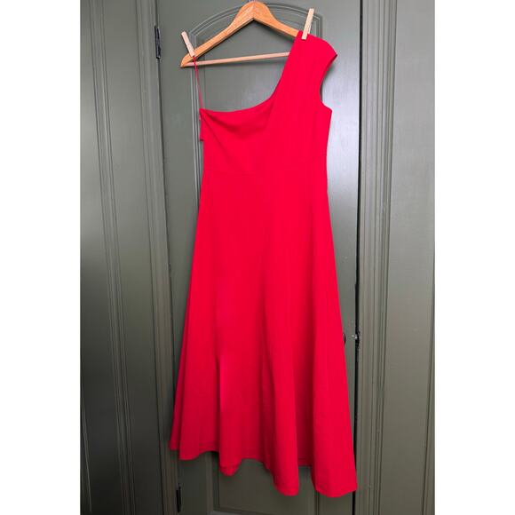 NWT Tuckernuck x India Hicks Scarlet Carmen Midi One Shoulder Dress Event Red XS - Picture 5 of 8